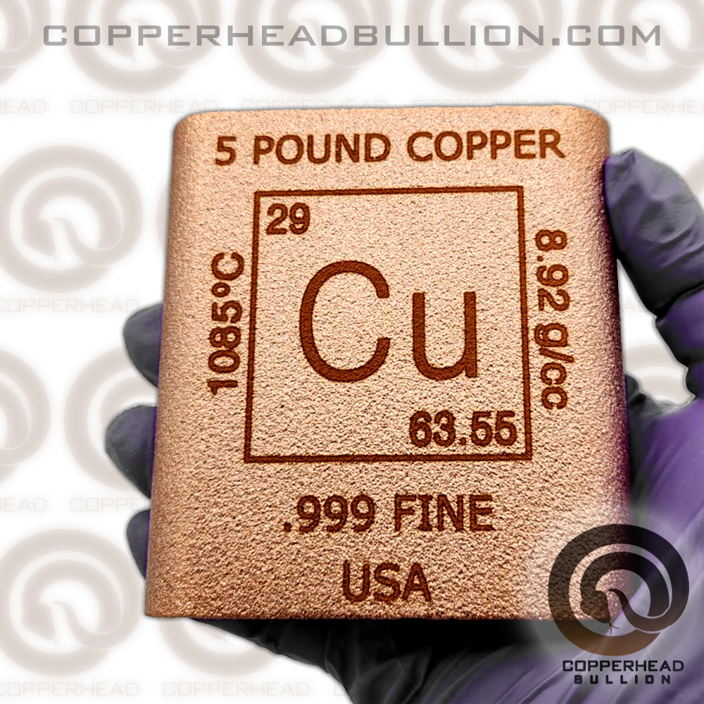 5 Pound Cast Copper Bar - Element Design