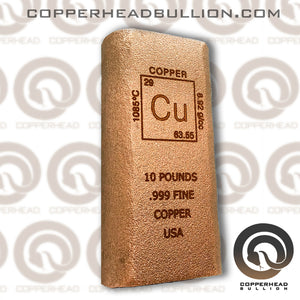 10 Pound Copper Bar - Rounded Edge Element