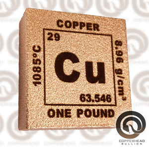 1 Pound Copper Square Bar - Element Design