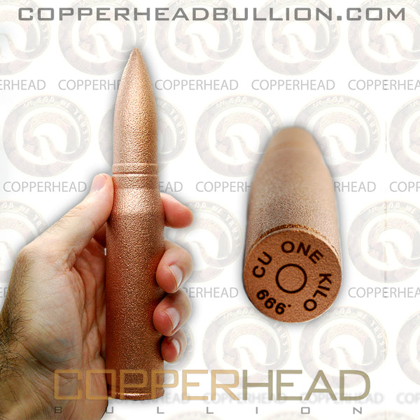 (1) 35 OZ .30 MM AUTOCANNON BULLET SOLID .999 FINE COPPER deals